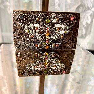 Vintage Western Style Butterfly Belt Buckle excellent condition, 3.75x2”, Metal